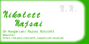 nikolett majsai business card